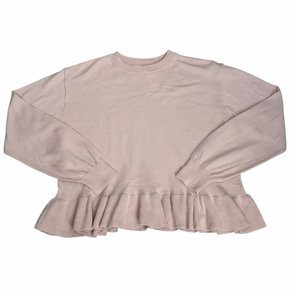 New Gap Kids Relaxed Peplum Sweater Color Dull Rose Size XXLarge - Picture 2 of 5